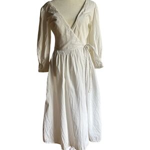 Vintage White Wrap Dress